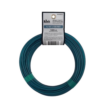 Koch Industries Koch Industries 5/32 in. D X 100 ft. L Green Cabled Wire Vinyl Clothesline Wire 5630525